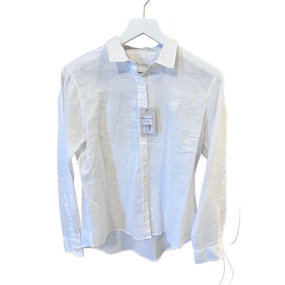 Peter Millar | Linen White Button-Down Shirt | M - Picture 1 of 5
